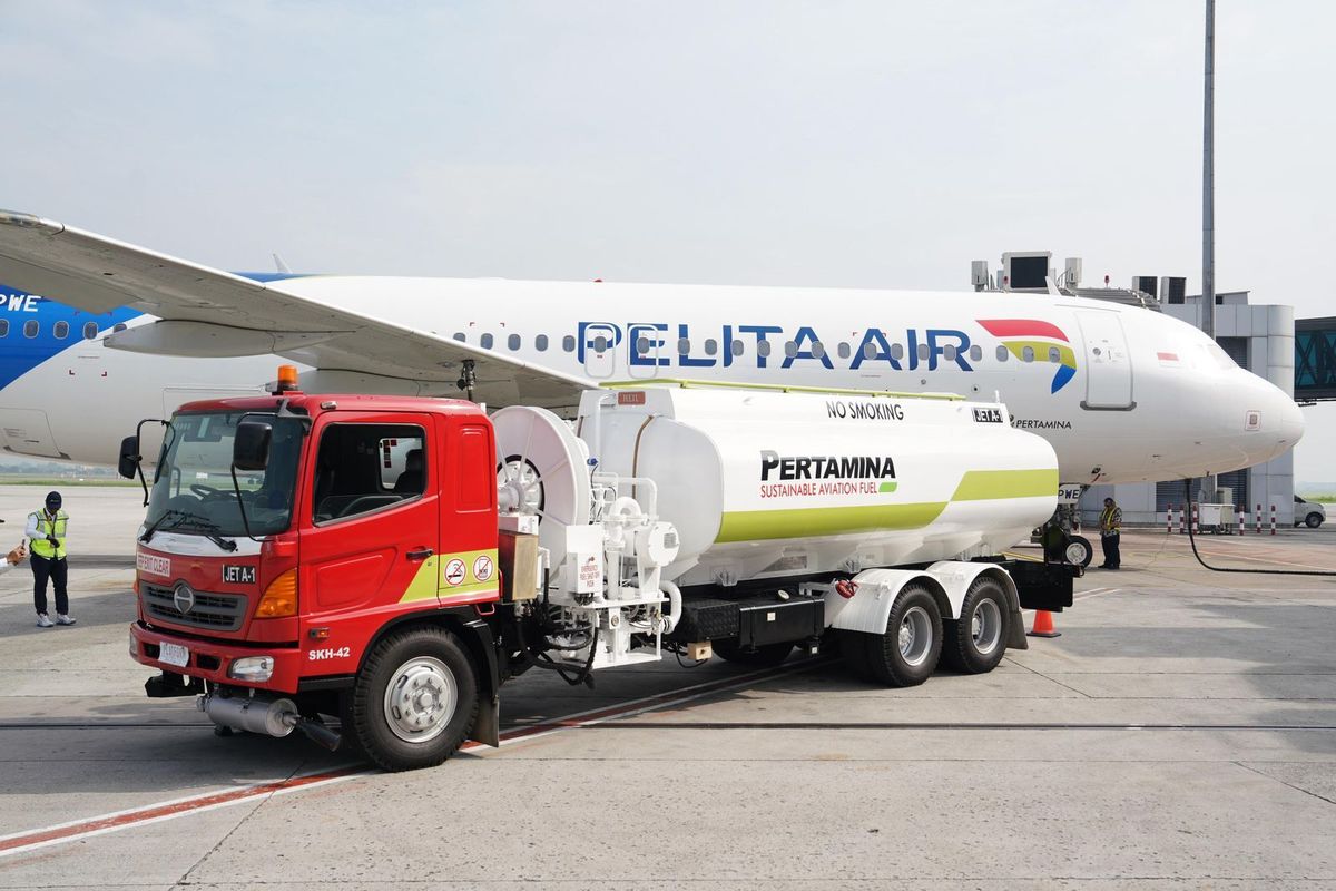Pelita Air Jadi Maskapai Komersial Perdana yang Terbang Gunakan Bioavtur dari Jelantah