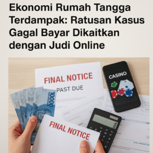 Ekonomi Rumah Tangga Terdampak: Ratusan Kasus Gagal Bayar Dikaitkan dengan Judi Online